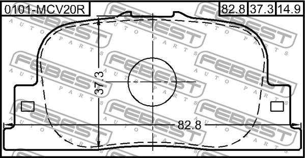 Febest 0101-MCV20R - Jarrupala, levyjarru inparts.fi