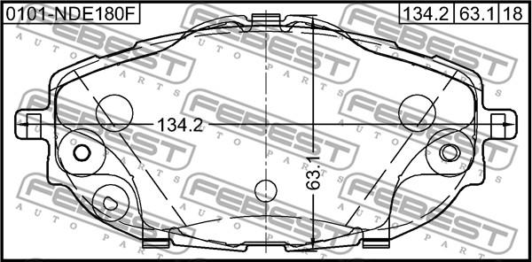 Febest 0101-NDE180F - Jarrupala, levyjarru inparts.fi