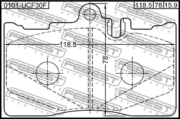 Febest 0101-UCF30F - Jarrupala, levyjarru inparts.fi