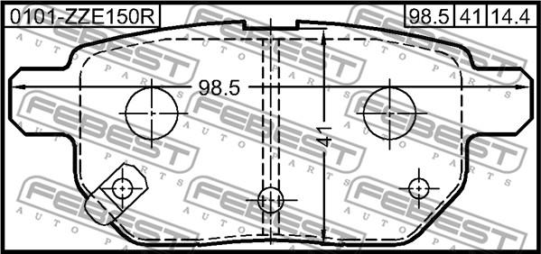 Febest 0101-ZZE150R - Jarrupala, levyjarru inparts.fi