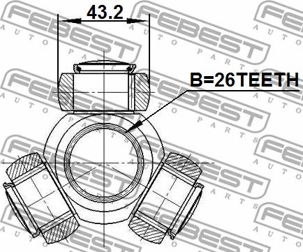 Febest 0116-ACV40 - Vetonivel inparts.fi