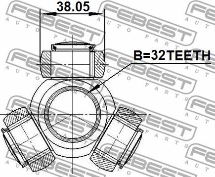 Febest 0116-CDT220 - Vetonivel inparts.fi