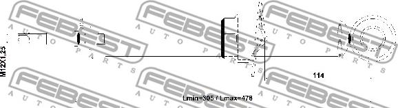 Febest 01110-014R - Iskunvaimennin inparts.fi