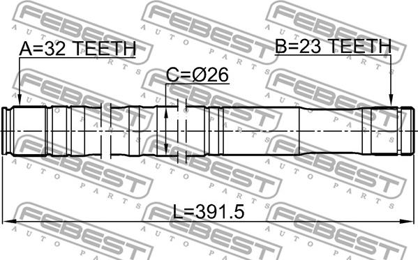 Febest 0112-CT220RH - Vetoakseli inparts.fi