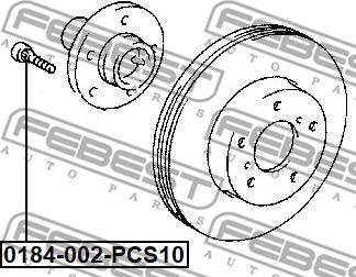 Febest 0184-002-PCS10 - Pyöränpultit inparts.fi