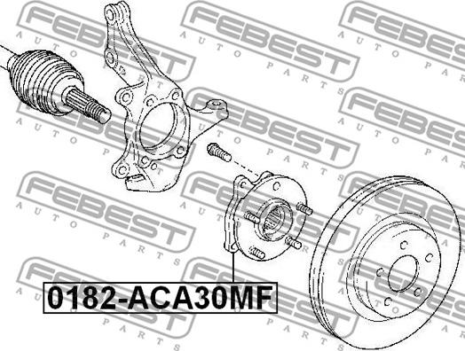 Febest 0182-ACA30MF - Pyörän napa inparts.fi