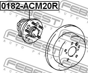 Febest 0182-ACM20R - Pyörän napa inparts.fi