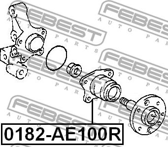 Febest 0182-AE100R - Pyörän napa inparts.fi