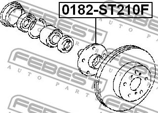 Febest 0182-ST210F - Pyörän napa inparts.fi