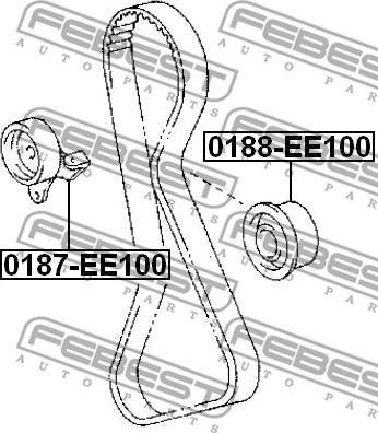 Febest 0188-EE100 - Ohjainrulla, hammashihna inparts.fi