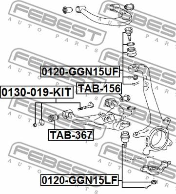 Febest 0129-019-KIT - Kallistumansäätöruuvi inparts.fi