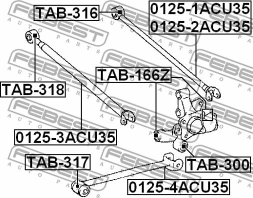 Febest TAB-316 - Tukivarren hela inparts.fi