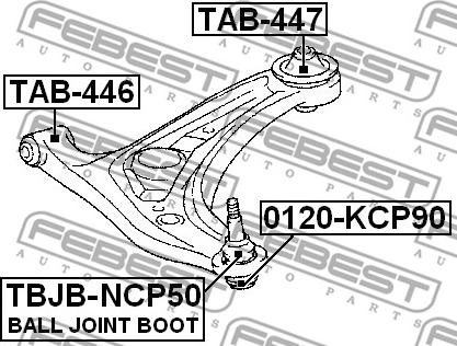 Febest TAB-446 - Tukivarren hela inparts.fi