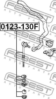 Febest 0123-130F - Tanko, kallistuksenvaimennin inparts.fi