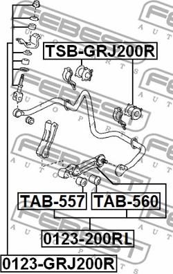 Febest 0123-200RL - Tanko, kallistuksenvaimennin inparts.fi