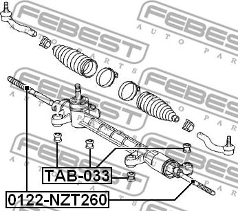 Febest 0122-NZT260 - Raidetangon pää, suora inparts.fi