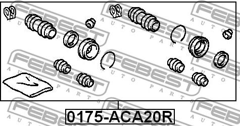 Febest 0175-ACA20R - Korjaussarja, jarrusatula inparts.fi