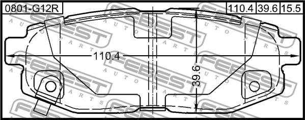 Febest 0801-G12R - Jarrupala, levyjarru inparts.fi