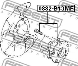 Febest 0882-B13MF - Pyörän napa inparts.fi