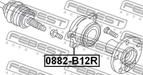 Febest 0882-B12R - Pyörän napa inparts.fi