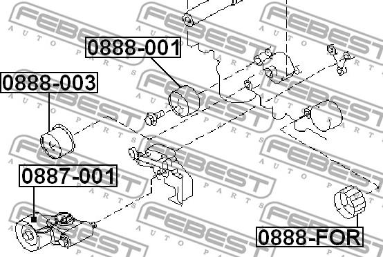 Febest 0888-003 - Ohjainrulla, hammashihna inparts.fi