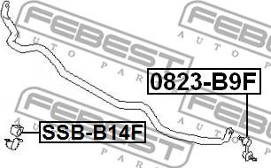 Febest 0823-B9F - Tanko, kallistuksenvaimennin inparts.fi