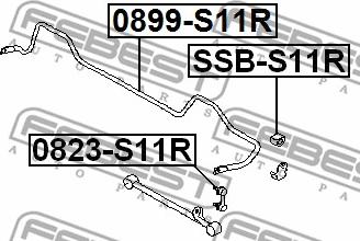 Febest 0823-S11R - Tanko, kallistuksenvaimennin inparts.fi