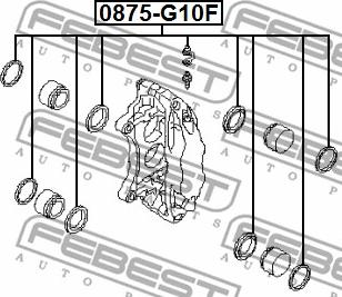 Febest 0875-G10F - Korjaussarja, jarrusatula inparts.fi