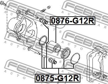 Febest 0876-G12R - Mäntä, jarrusatula inparts.fi