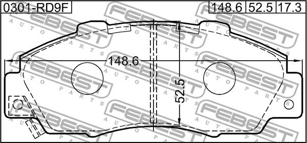 Febest 0301-RD9F - Jarrupala, levyjarru inparts.fi