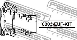 Febest 0303-EUF-KIT - Tarvikesarja, jarrupala inparts.fi