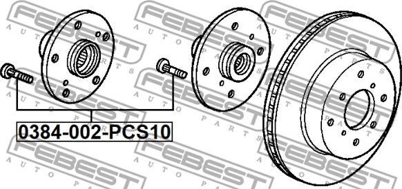 Febest 0384-002-PCS10 - Pyöränpultit inparts.fi