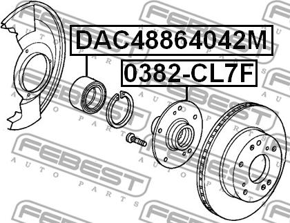 Febest 0382-CL7F - Pyörän napa inparts.fi