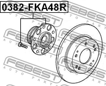 Febest 0382-FKA48R - Pyörän napa inparts.fi