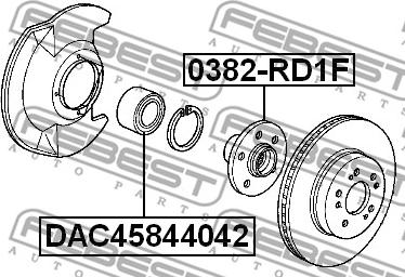 Febest DAC45844042 - Pyöränlaakeri inparts.fi