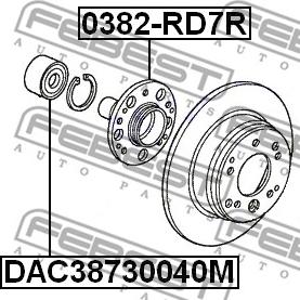 Febest 0382-RD7R - Pyörän napa inparts.fi