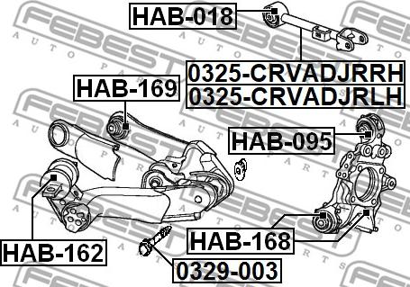 Febest 0325-CRVADJRRH - Tukivarsi, pyöräntuenta inparts.fi