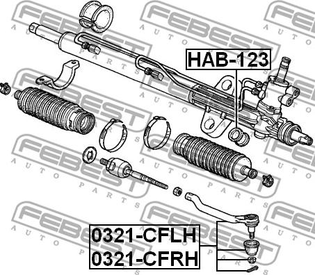 Febest 0321-CFRH - Raidetangon pää inparts.fi