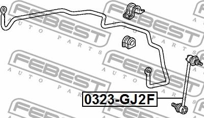 Febest 0323-GJ2F - Tanko, kallistuksenvaimennin inparts.fi