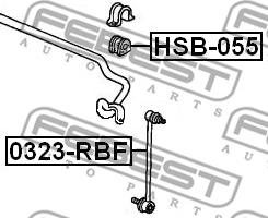 Febest 0323-RBF - Tanko, kallistuksenvaimennin inparts.fi