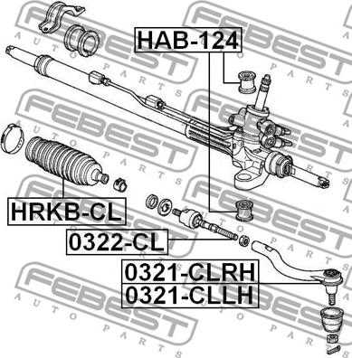 Febest 0322-CL - Raidetangon pää, suora inparts.fi