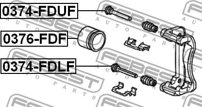 Febest 0374-FDUF - Ohjaustappi, jarrusatula inparts.fi