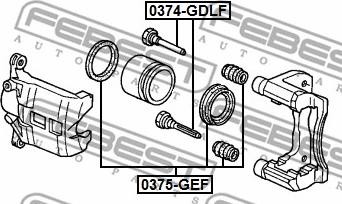 Febest 0375-GEF - Korjaussarja, jarrusatula inparts.fi