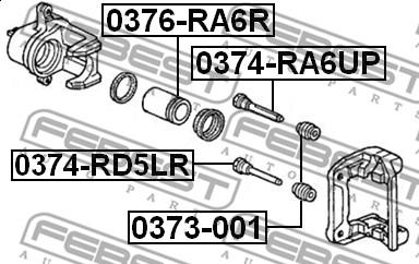 Febest 0374-RA6UP - Ohjaustappi, jarrusatula inparts.fi