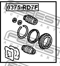 Febest 0375-RD7F - Korjaussarja, jarrusatula inparts.fi