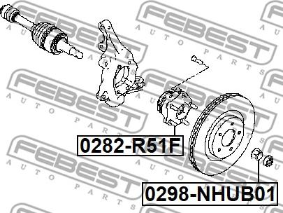 Febest 0298-NHUB01 - Akselimutteri, vetoakseli inparts.fi