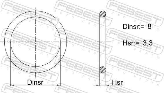 Febest 02400-025 - Tiivisterengas, ruiskutusventtiili inparts.fi