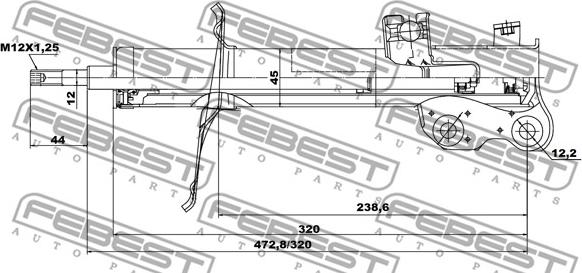 Febest 02666691FR - Iskunvaimennin inparts.fi