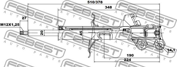 Febest 02666609FR - Iskunvaimennin inparts.fi