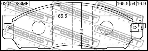 Febest 0201-D23MF - Jarrupala, levyjarru inparts.fi